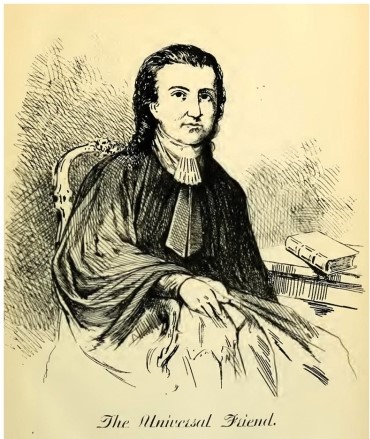 <strong>In this image,why was Jemima Wilkinson portrayed in a shapeless robe and with swept-back,curled hair? </strong> A) To convey that she was a person with no gender B) To signify that she was wealthy C) Because those styles were popular among women at that time D) To make her appear very feminine