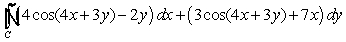Evaluate where is the curve , oriented clockwise.