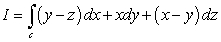 Compute where c is the curve of intersection of the surfaces and , oriented counterclockwise.