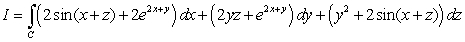 Compute where is the intersection line of the surfaces and