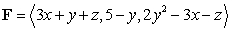 Let S be the upper half of the hemisphere including the bottom . S is oriented with outward-pointing normal, and F is the vector field Compute .