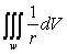 <strong>Let , and w be a region in whose boundary is a closed piecewise smooth surface S. The integral is equal to which of the following?</strong> A) B) C) D) E)