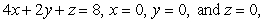 Compute where and is the boundary of the tetrahedron formed by the planes oriented with outward-pointing normal.