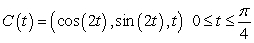 Compute the work performed in moving a particle along the path by the force .