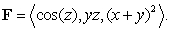 Compute the work performed in moving a particle along the path by the force