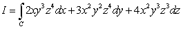 Evaluate where C is the parametric curve from to .
