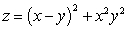 Find the volume of the region under the surface and above the rectangle