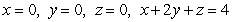 Evaluate where is the region enclosed by the planes , and .