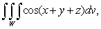 Evaluate the triple integral where is the solid tetrahedron with vertices and .