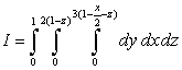 Rewrite the following integral in the order .