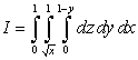Rewrite the integral in the order .