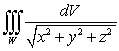 Use spherical coordinates to compute , where is the solid bounded by the spheres and .