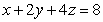 Find the center of mass of the tetrahedron in the first octant formed by the coordinate planes and the plane . (Assume the density is .)