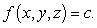 Let be the function defined by Describe the shape of the level surface