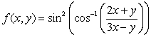 Find the range of the function restricted to the domain .