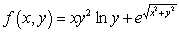 Compute the partial derivatives and of the function .
