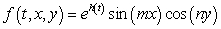 Find all the functions such that the function is a solution of the differential equation .