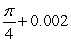 <strong>If and change by and , respectively, from and , then the approximate change in the angle is which of the following?</strong> A) B) 0.464 C) 0.003 D) 1.373 E) 0.002
