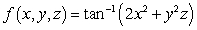 Find the derivative of at the point with respect to the vector , where , , and .