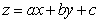 The plane best fits the points and if the sum of at these points is minimized by and Find the plane that best fits the points , and .