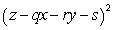 The plane best fits the points and if the sum of at these points is minimized by and Find the plane that best fits the points , and .