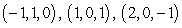 The plane best fits the points and if the sum of at these points is minimized by and Find the plane that best fits the points , and .
