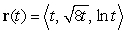 Find the length of the curve for .