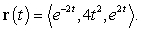Evaluate for the parametrization