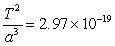 A small planet is located eight times as far from the Sun as Earth's distance from the Sun ( m). How many years would it take the planet to orbit the Sun, given that s<sup>2</sup>/m<sup>3</sup>?