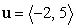 Express as a linear combination of the two vectors and .