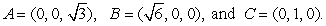 Find an equation of the bisector of the angle in the triangle with vertices