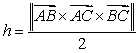 <strong>The height of the triangle shown in the figure is which of the following? </strong> A) B) C) D) E) none of the above.