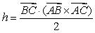 <strong>The height of the triangle shown in the figure is which of the following? </strong> A) B) C) D) E) none of the above.