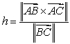 <strong>The height of the triangle shown in the figure is which of the following? </strong> A) B) C) D) E) none of the above.