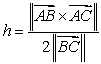 <strong>The height of the triangle shown in the figure is which of the following? </strong> A) B) C) D) E) none of the above.