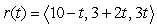 <strong>Which of the following lines is parallel to the plane </strong> A) B) C) D) E)
