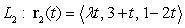 <strong>The following lines ( is a parameter) are known to be in one plane. If they intersect at the point , find the following. </strong> A) the value of B) the scalar equation of the plane