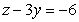 Find an equation of the plane with traces , and in the plane, plane, and plane, respectively.