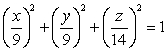 Describe the trace obtained by intersecting the quadric surface with the plane