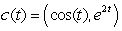 Calculate the area under the parametrized curve given by for .
