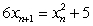<strong>Let be defined recursively by , . Which of the following statements holds?</strong> A) is increasing and converging to 1. B) is decreasing and converging to 1. C) is decreasing and converging to 5. D) is increasing and converging to 5. E) None of the above is correct.