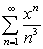 The values of   for which the series   converges are: