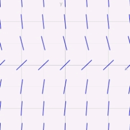 <strong>Match the differential equation with its slope field.</strong> A) B) C) i) ii) iii)