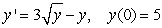 Use Euler's method with step size to approximate where is the solution to the initial value problem .