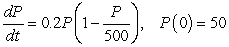 <strong>Let be the population of a certain animal species, satisfying the logistic equation </strong> A) Determine the equilibrium solutions and their stabilities. B) What is the long term behavior of the population? C) Find the value of at the inflection point and explain its meaning referring to the population growth. D) Solve the logistic equation and verify your answer to B.