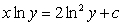<strong>Solving the differential equation , we obtain the solution:</strong> A) . B) . C) . D) . E) .