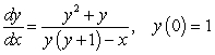 Solve the differential equation .