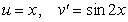 <strong>To evaluate the integral using integration by parts, the convenient choice is :</strong> A) . B) . C) . D) . E) .