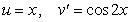 <strong>To evaluate the integral using integration by parts, the convenient choice is :</strong> A) . B) . C) . D) . E) .