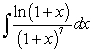 <strong>To evaluate the integral by Integration by Parts, the convenient choice is</strong> A) B) C) D) E)